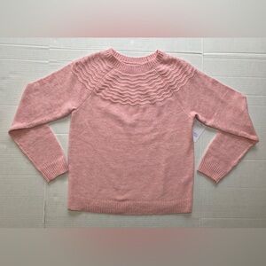 Croft‎ & Barrow Women’s Medium Ripple Pointelle Sweater